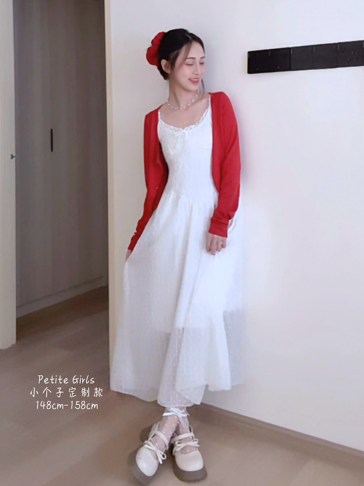 LUMIERE WHITE LACE MAXI DRESS - PETITEGIRLS 小个子定制款