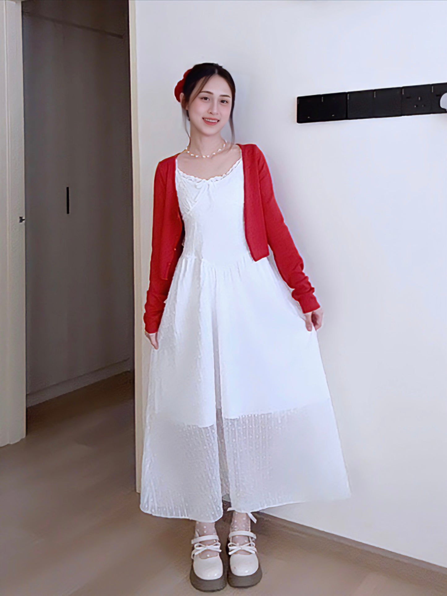 LUMIERE WHITE LACE MAXI DRESS - PETITEGIRLS 小个子定制款