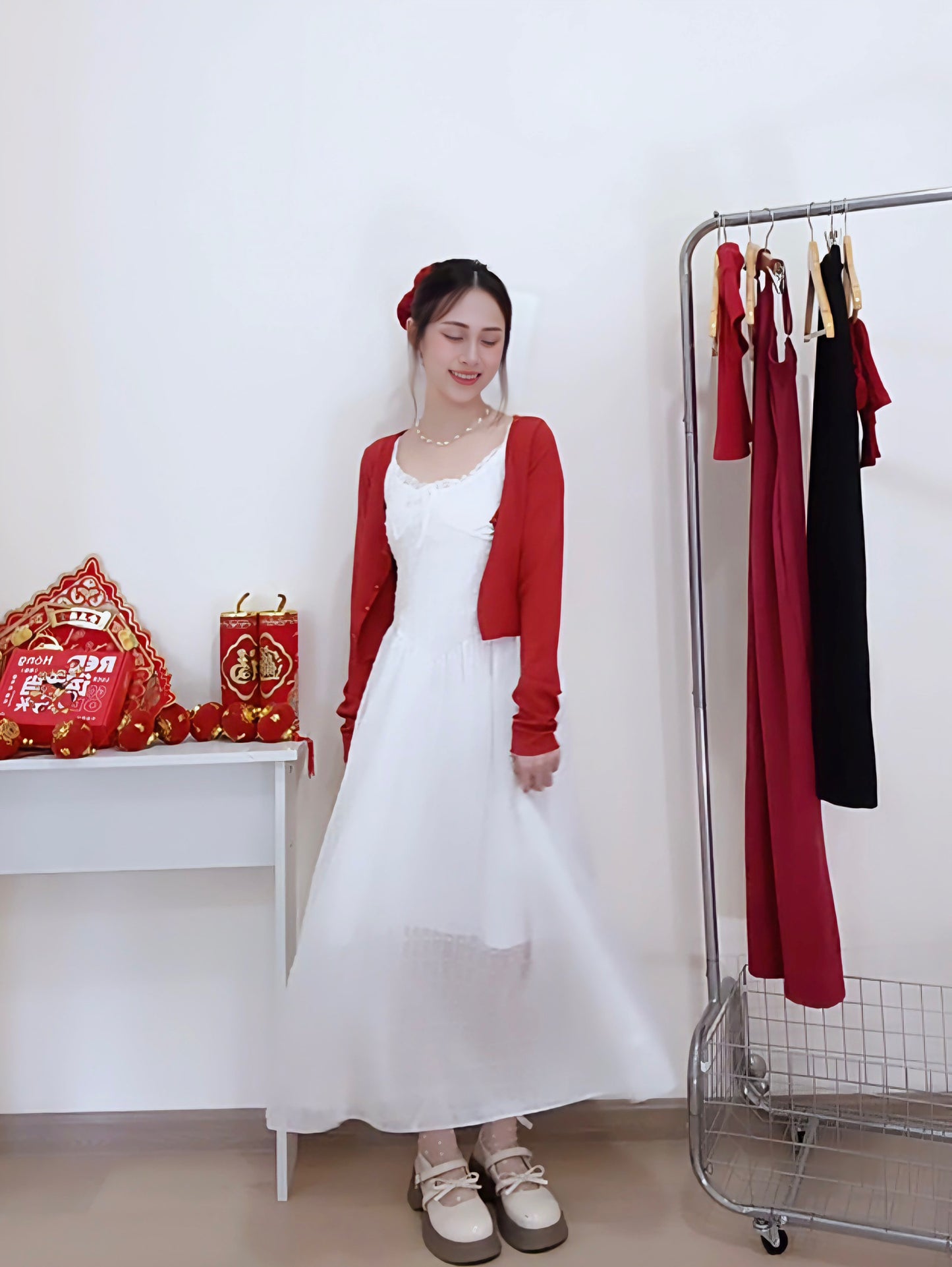 LUMIERE WHITE LACE MAXI DRESS - PETITEGIRLS 小个子定制款