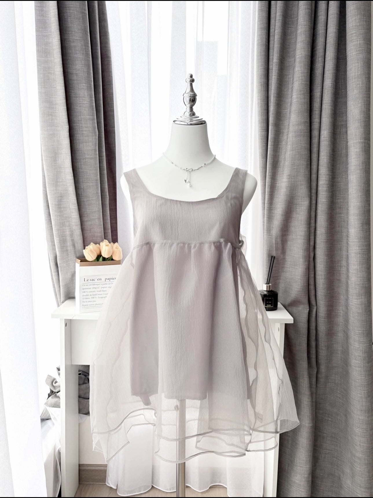BIG BOW TULLE DRESS