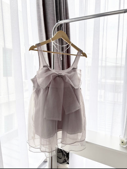 BIG BOW TULLE DRESS