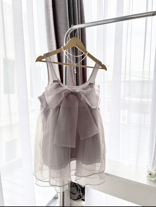 BIG BOW TULLE DRESS