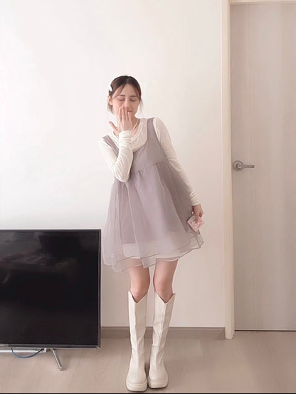 BIG BOW TULLE DRESS