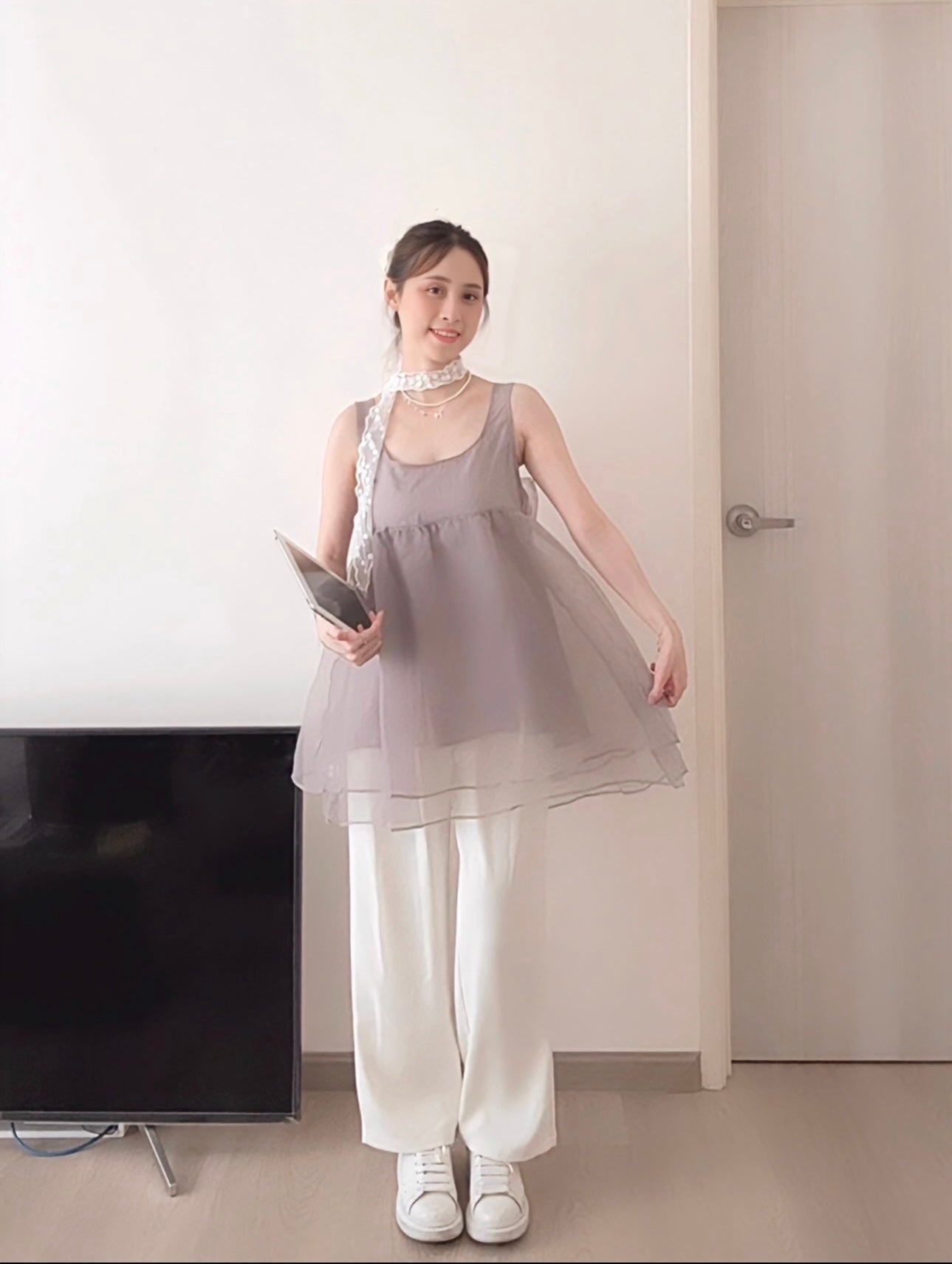 BIG BOW TULLE DRESS