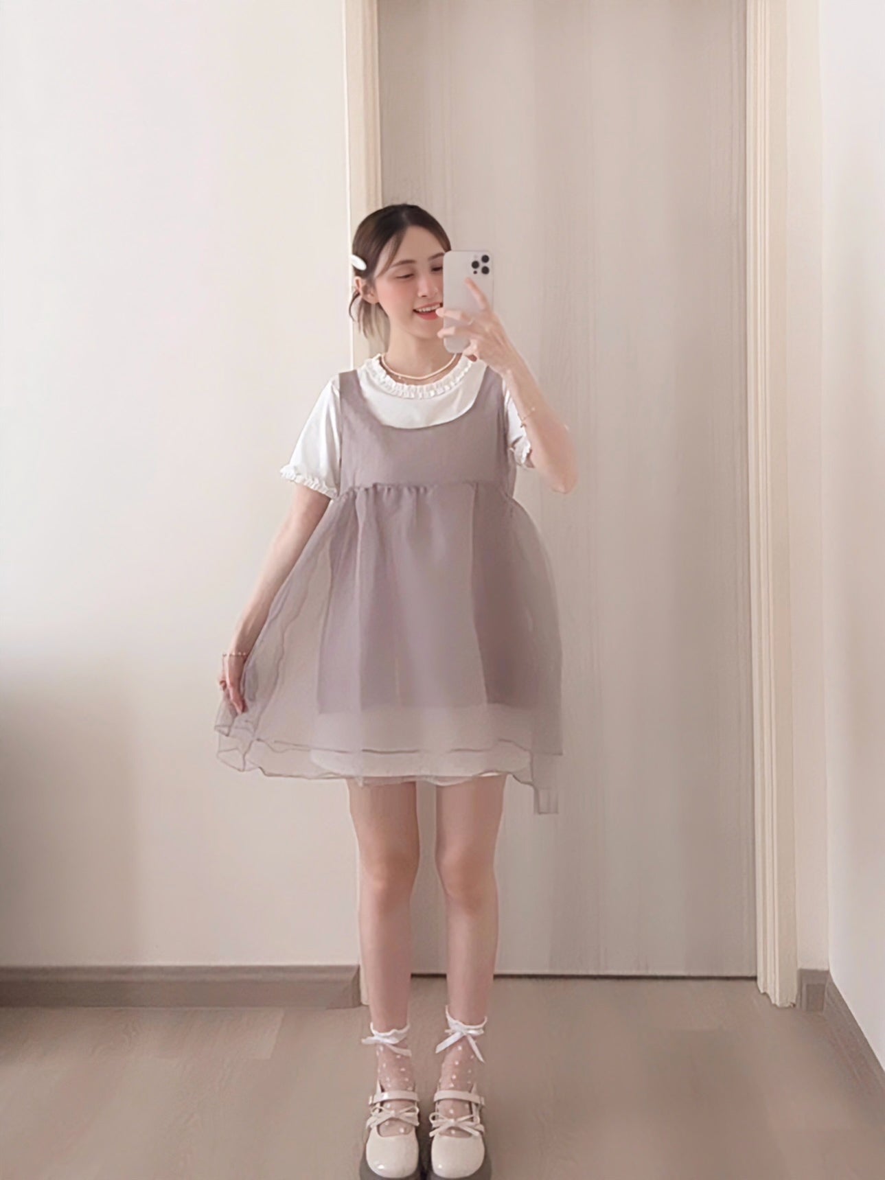 BIG BOW TULLE DRESS