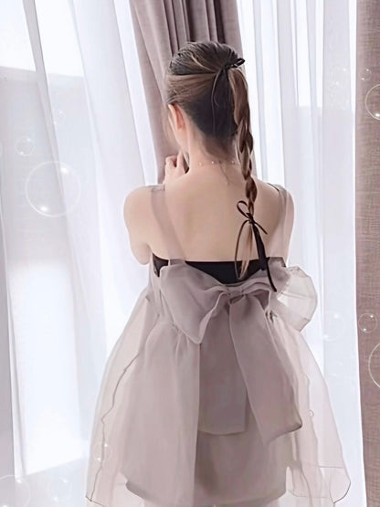 BIG BOW TULLE DRESS