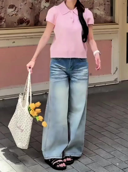 VINTAGE WASHED DENIM - PETITEGIRLS 小个子定制款