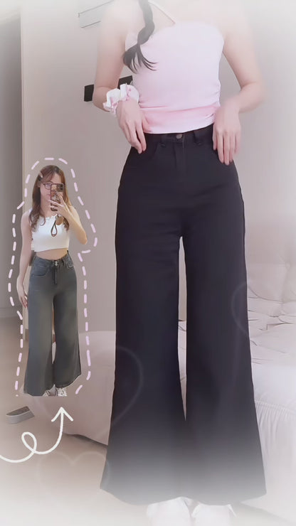 SOFT BAGGY BLACK JEANS - PETITEGIRLS 小个子定制款