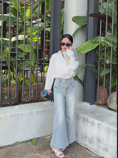 MORNING BLUE FLARE DENIM  - PETITEGIRLS 小个子定制款