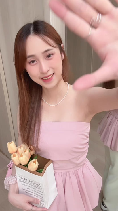 BLOSSOM TUBE TOP - PINK