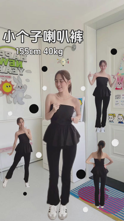 FLARED DENIM PANTS - PETITEGIRLS 小个子定制款