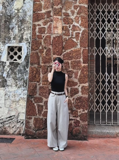 ASH PINSTRIPE PANTS - PETITEGIRLS 小个子定制款