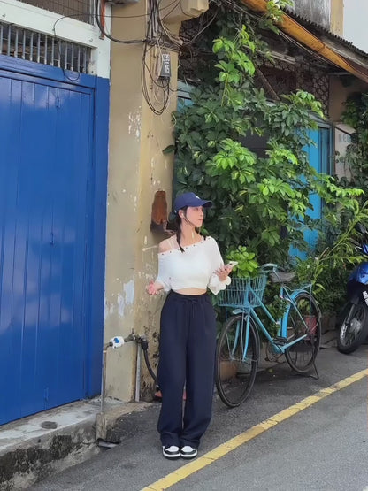 NAVY BREEZE PANTS - PETITEGIRLS 小个子定制款