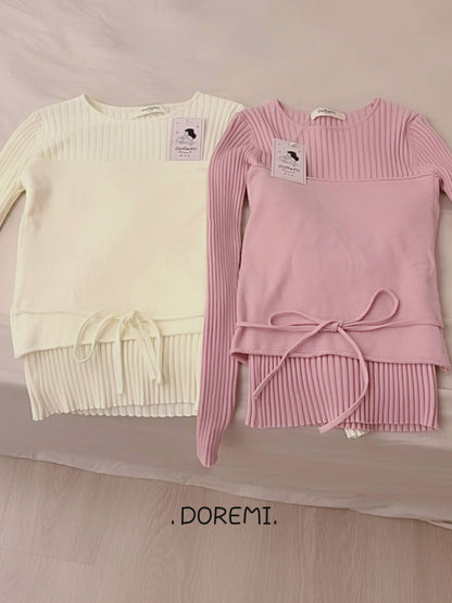 PINK BELLE KNIT TOP